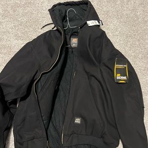 Berne Mens Work Jacket - Hooded Full Zip